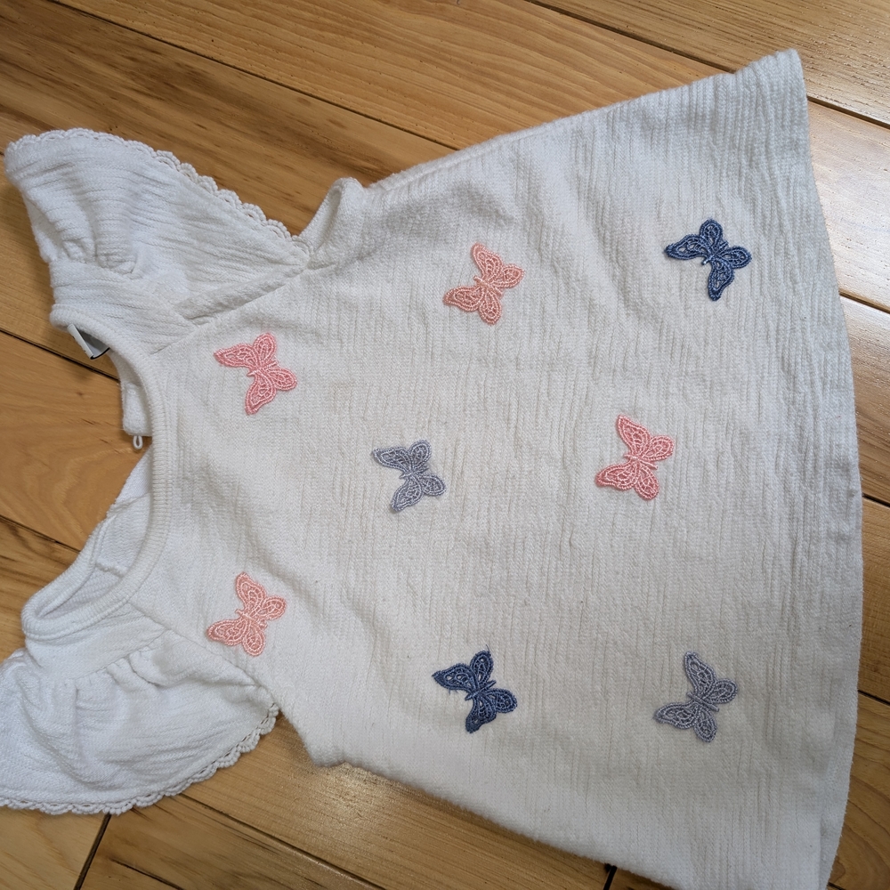 Joie White Terry Baby Romper
